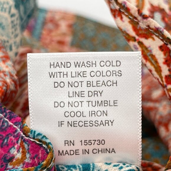 Rose & Olive Women Patchwork Cottagecore Top 2X Smocked Peasant Boho Prairie - Picture 6 of 6